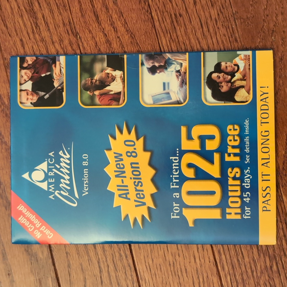 America Online AOL Version 8.0 CD 1025 Hours New Sealed